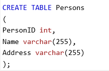 Database Table for Persons