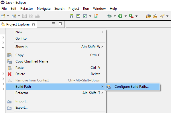 Create a new Java project in Eclipse IDE