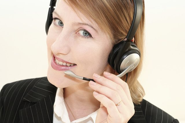 A woman with a communication headset