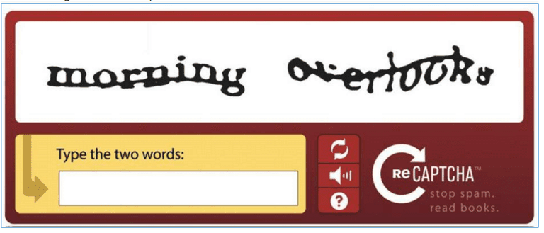 The Standard Captcha with an Audio Option