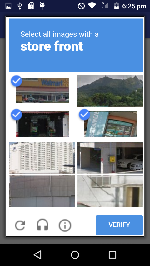 Image Captcha example that is completed
