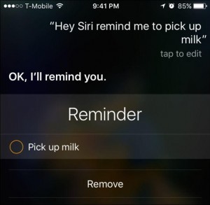 Siri Can Give You Reminders