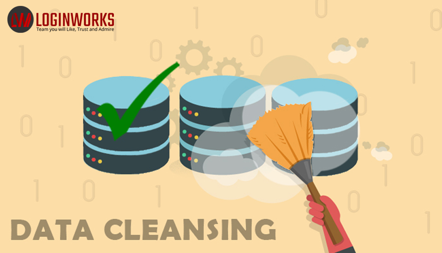 A duster swiping servers as a representation of data cleansing