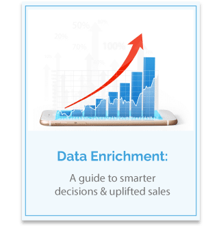 Text Reads: Data Enrichment: A guide to smarter decisions & uplifted sales